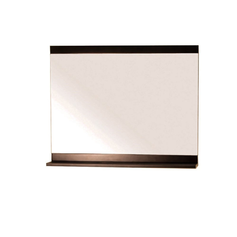 Solid Wood Rectangle Wall Mirror, Brown