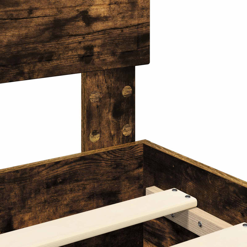 Bed, Smoked Oak, Small Double (4')