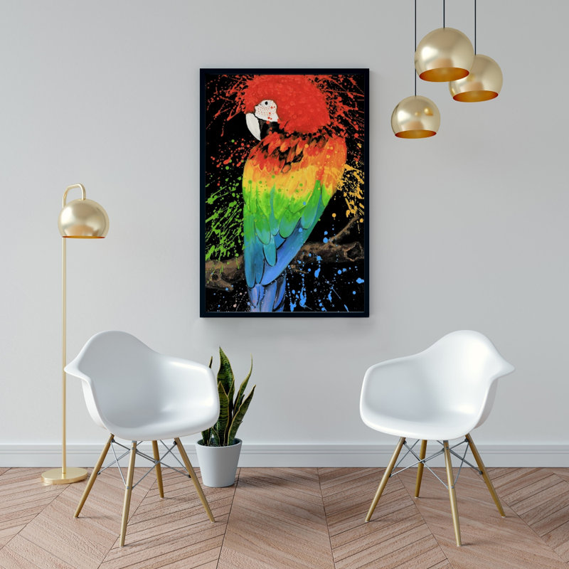 Impression de perroquet arc-en-ciel sur toile