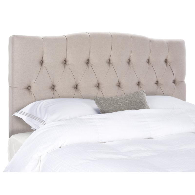 Nicastro Upholstered Panel Headboard, Queen, Linen Taupe