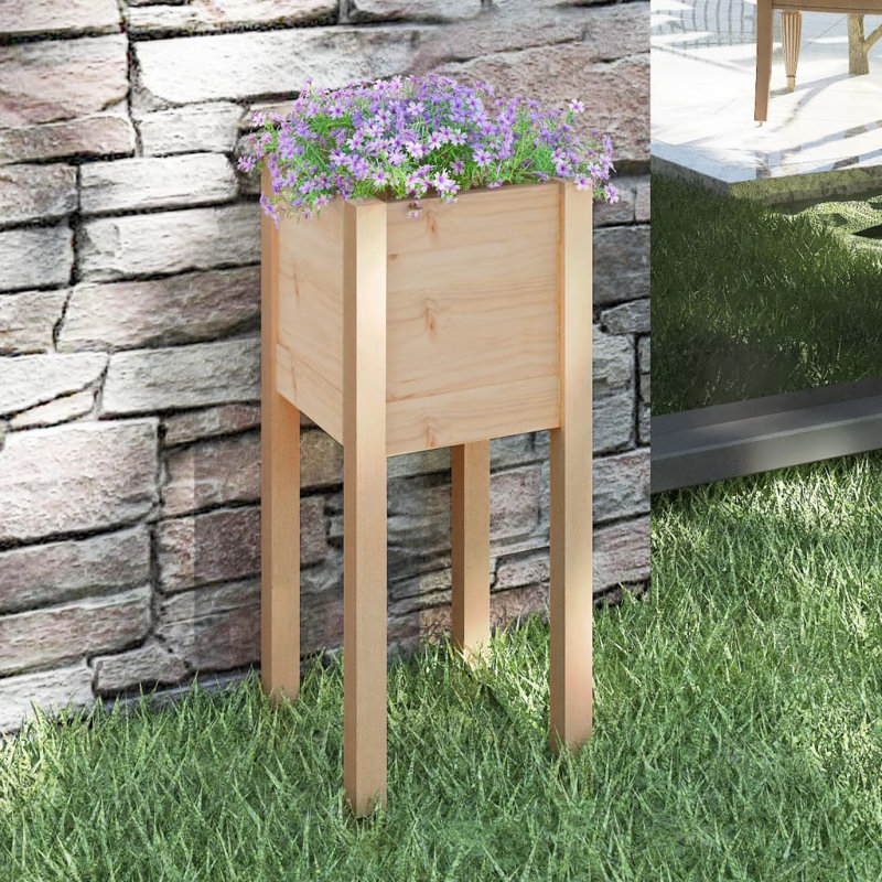 Pot à fleurs surélevé Najya, Brun, H 27,6 po x l 12,2 po x P 12,2 po