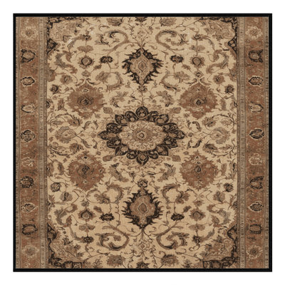 Tapis brun lavable à la machine