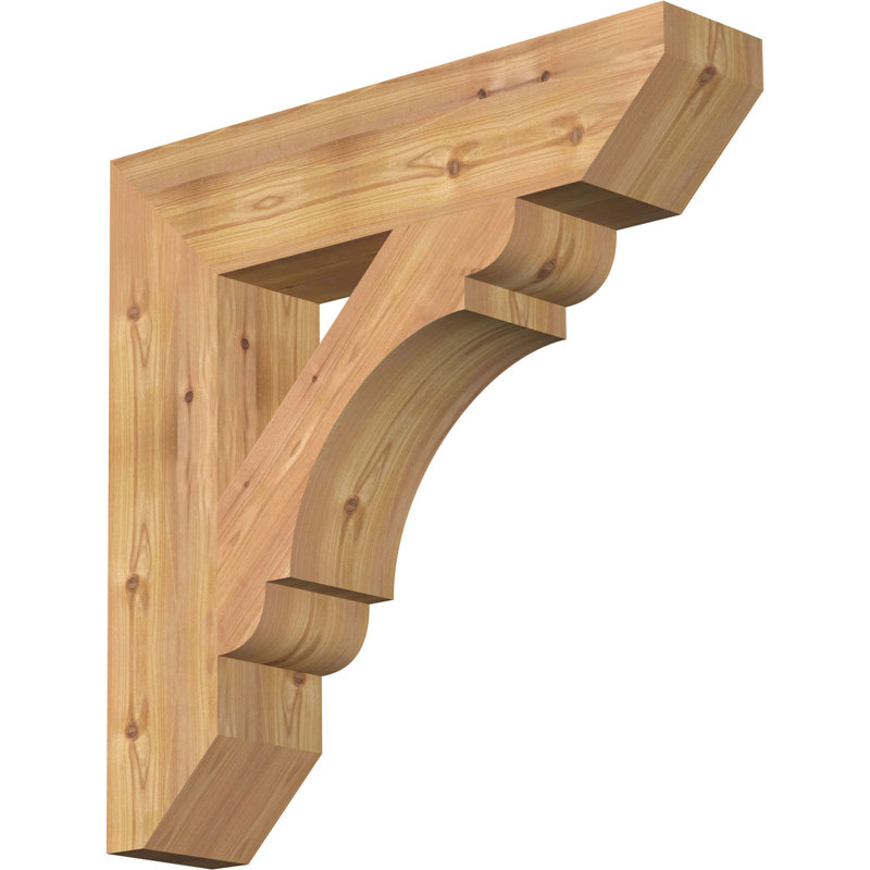 Support en bois / corbeau, Cèdre rouge de l'Ouest (lisse), H 26 po x l 5,5 po x P 26 po