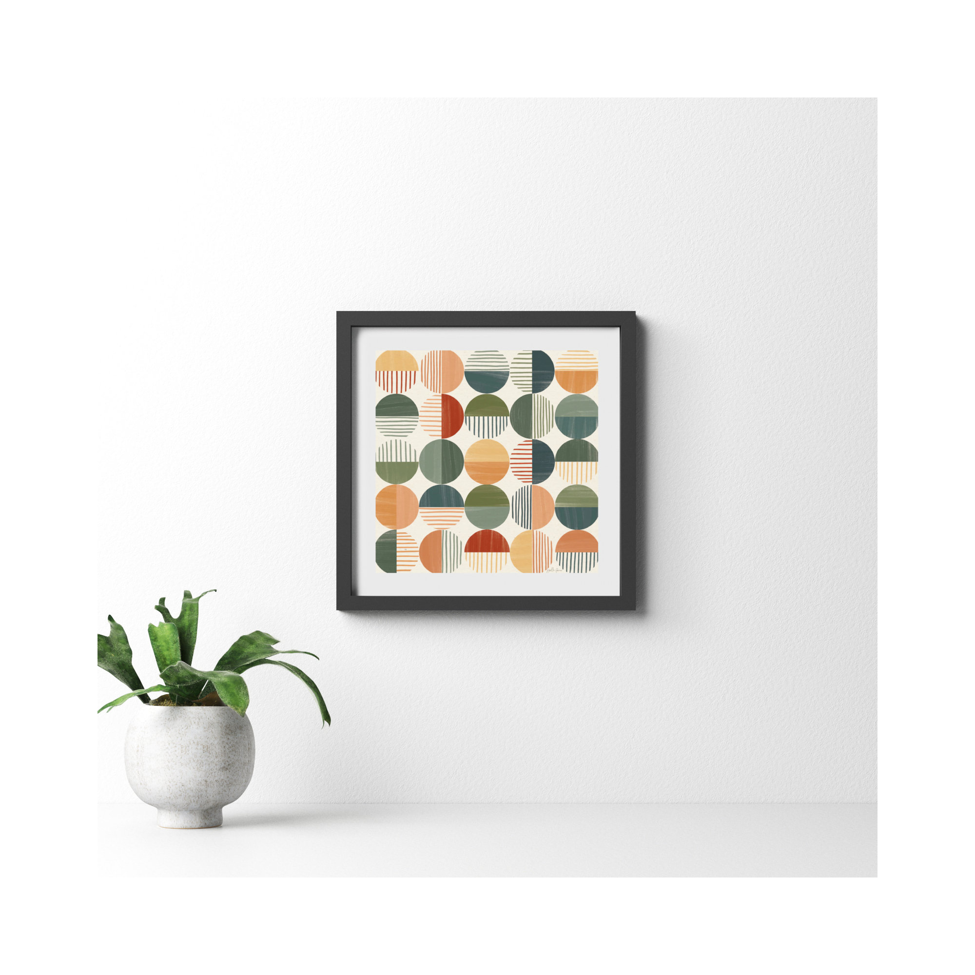 Born To Roam Pattern II, 17" H x 17" W x 1" D, Black