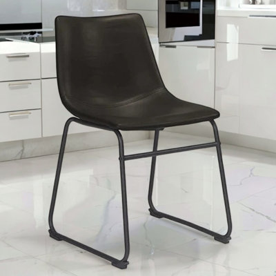 Ledy Upholstered Metal Leg Chair by 17 Stories