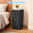 23 Gallon Resin Indoor Outdoor Use Trash Can with Lid for Patio, Kitchen, Backyard, Black