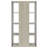 Loomis Whitewashed Grey 4-Shelf Bookshelf