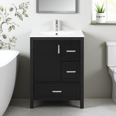 Meuble-lavabo autoportant 24 po avec lavabo simple 24 po