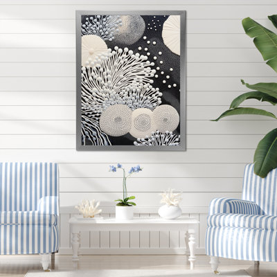 " Gray Coral Flowers II "