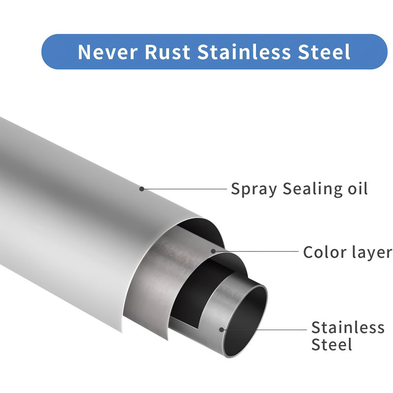 Adjustable Polished Stainless Steel Tension Shower Curtain Rod 42-72 Inches