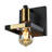1 - Light Dimmable Black/Gold Metal Sconce