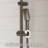 Black Shower Faucet System With 4-In-1 Shower, Rainfall Head, And Spray Gun