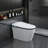 Luxury Smart Toilet With Bidet Seat Builtin, Intelligent Toilet Auto Open/Close Seat, Foot Sensor, LED Display,Night Light, Warm Water & Dryer,White-124934955