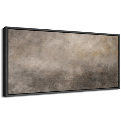 Warm Neutral Abstract Artwork, Minimalist Living Room Pictures, Framed Canvas Giclee Print Wall Art