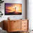 " Hilltop Cross Sunset Canvas Print "-786746325