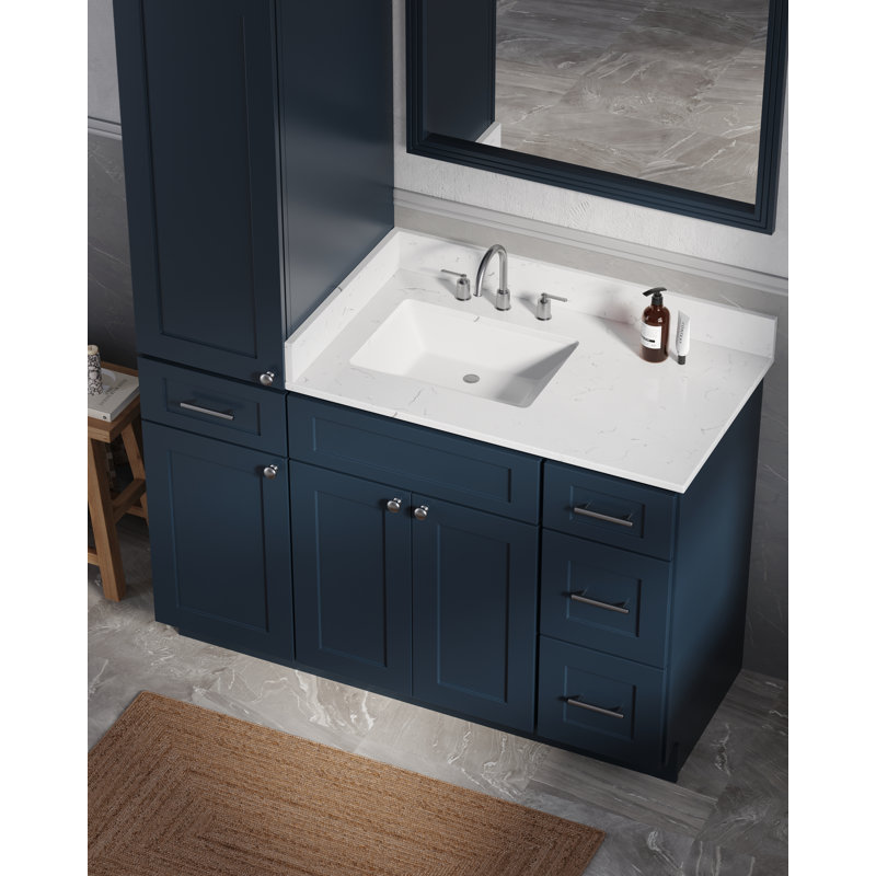 Ensemble de meuble-lavabo simple 51 po Disar, Bleu