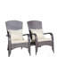 Chaise de patio avec coussins (coussin beige)