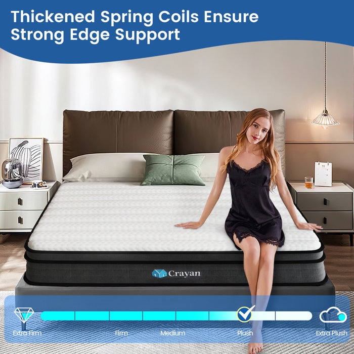 Crayan Mattress Pocket Spring Hybrid Mattress & Reviews | Wayfair