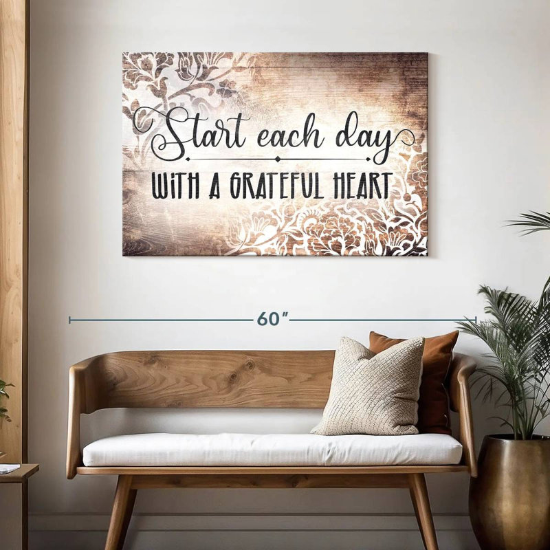 Tergel Grateful Quote, 30" H x 45" W