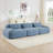 Anwen 3-Piece Modular Corduroy Sectional, 32D High-Resilience Sponge Sofa For Living Room-559417858
