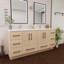 Meuble-lavabo double 71,1 po avec plateau en acrylique Victoria-98195072