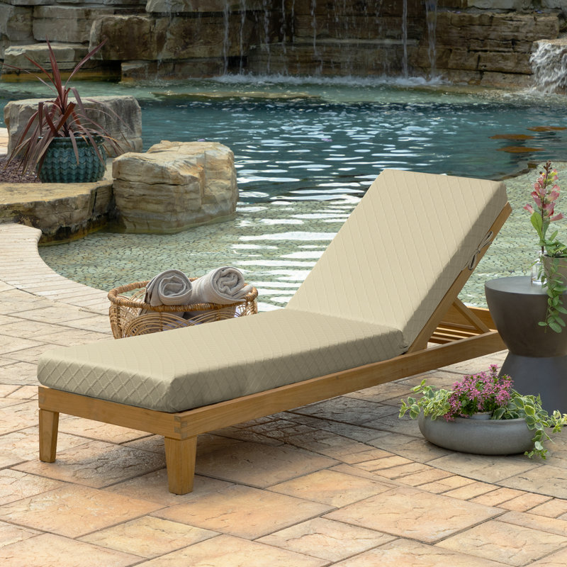 Housse de coussin de chaise longue extensible ARDEN, housse de coussin de patio extensible en tricot, résistante à la décoloration, lavable à la machine, housse de remplacement intérieure / extérieure, s'adapte à plusieurs tailles, brun clair