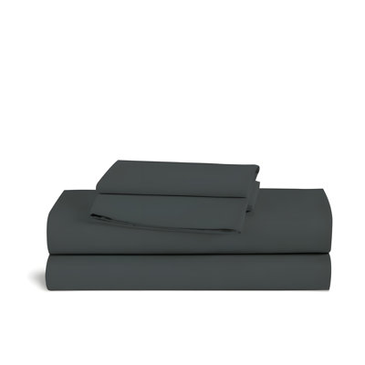 400TC Sateen Solid Cotton 4 Piece Sheet Set Fitted Sheet Fits Upto 16" Deep Pocket