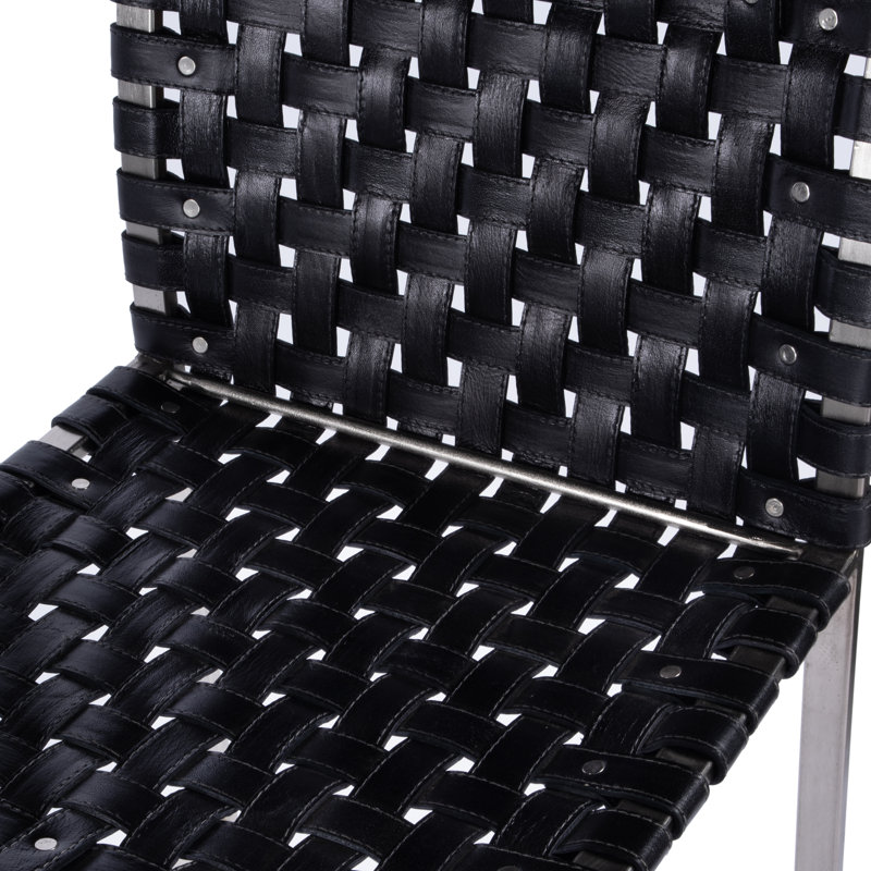 Upholstered Counter Stool with Metal Frame, Bar Stool (30" Seat Height), Black/Silver