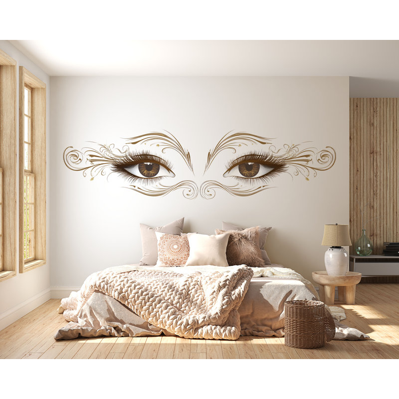 Décalcomanie murale Lash Studio, art mural beauté yeux, murale de salon, Esthéticienne Room Decor 562MV, 9 x 16 pouces