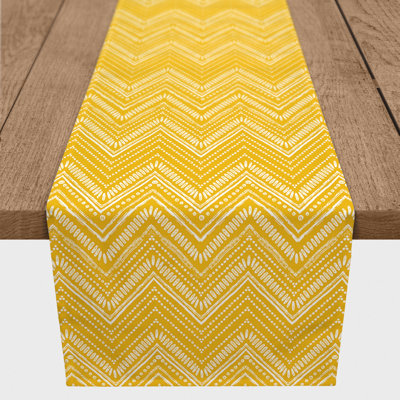 Clarra Rectangle Chevron Polyester Table Runner