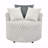 3D Upholstered Barrel Accent Basic Accent Chair With Wheels