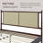 Oliver Solid Wood Platform Bed with Rattan Headboard-359415752-360424137