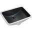 YZ2423B Lavabo de salle de bain rectangulaire encastré de 21 pouces pour comptoir en granit noir mat