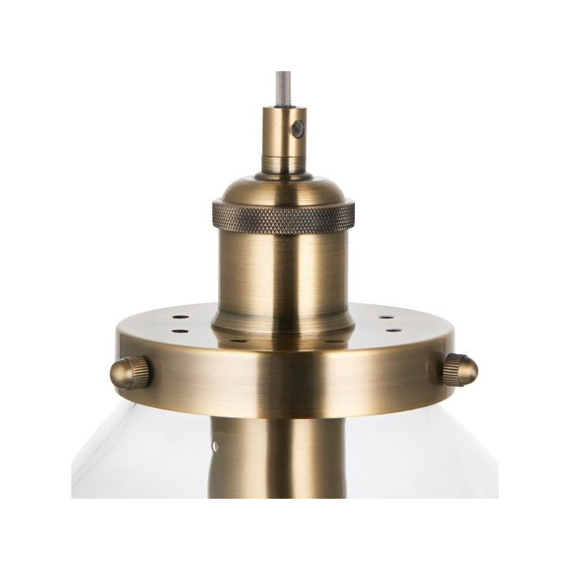 Bellview 1 - Light Dome Pendant, Antique Brass