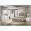 Table de chevet blanche 2 tiroirs ultrabrillante