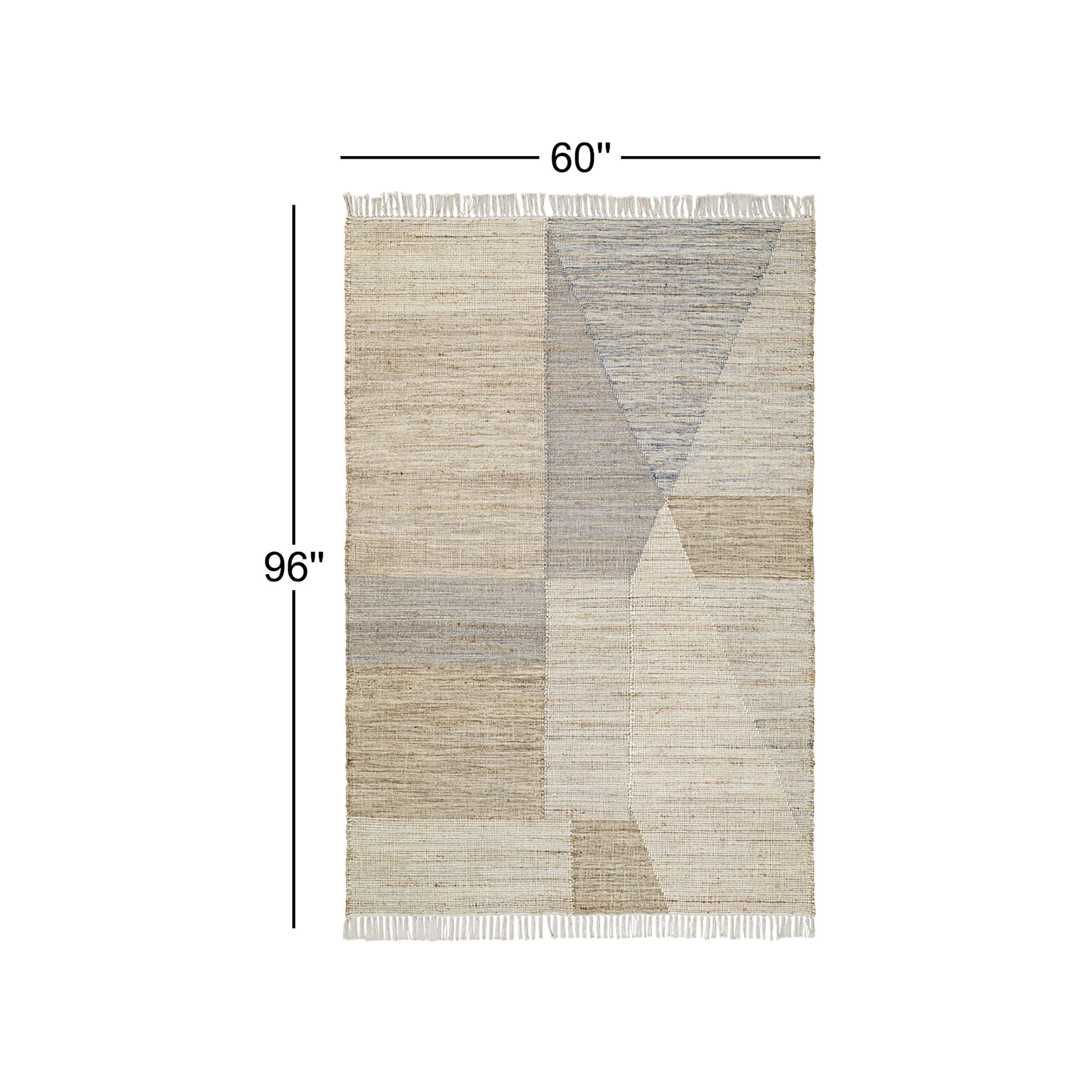 Flatweave Jute Francis Indoor Area Rug, Rectangle 5' x 8'