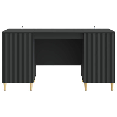  Desk With Shelf With Storage With Door Engineered Wood Modern Study