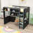 Deluxe Loft Bed with Workstation, Storage Shelves, LED Strips and Charging Station-703258435-703258445