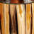 Ranier Brown Teak Wood Handmade Live Edge Tree Branch Side End Accent Table with Clear Glass Top