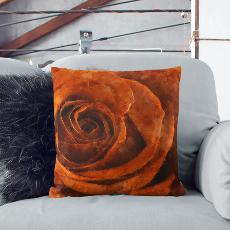 Rose Cushion with Filling, 40cm H x 40cm W x 15cm D