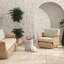Chaise longue d'extérieur en osier Calista