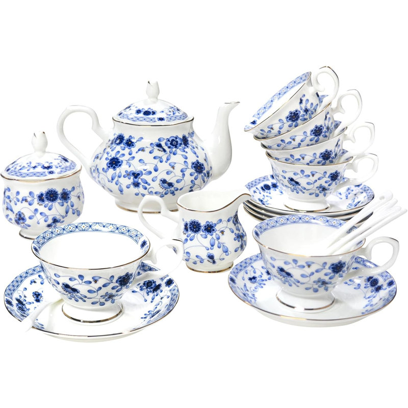 Bone china tea set