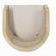Chaise décorative en bois d'hévéa beige naturel
