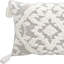 Coussin en coton et en damas avec fermeture à glissière et pompons-99366391-99366392-99366393