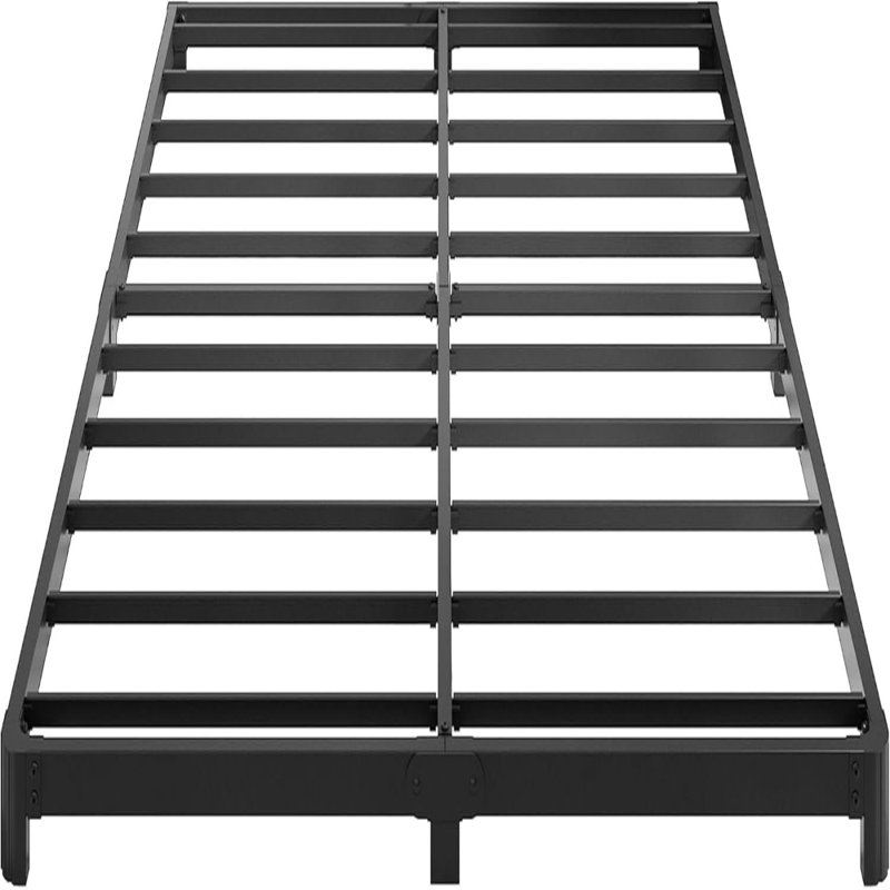Low ProfileBed Frame With Rounded Corner Legs Heavy Duty Metal Size PlatformBed Frame No Box Spring Needed, Easy Assembly, Noise Free, .