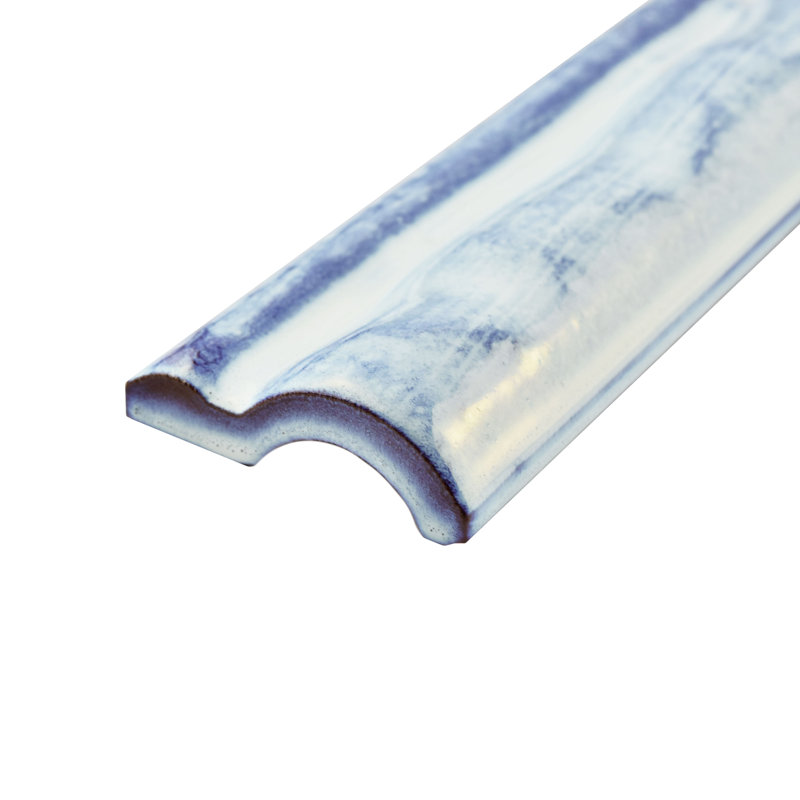 Antic Special 2" x 6" Glossy Ceramic Mudcap Wall Tile Trim in Via Lactea
