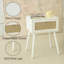 Table de chevet blanche en rotin blanc, table de chevet moderne ...-268970624
