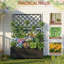 47 po x 15,75 po x 70 po Boîte à fleurs en fer avec treillis