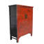 Chinoiserie-Style Hand-Painted Elm Cabinet