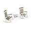 Ensemble de 3 chaises berçantes d'extérieur